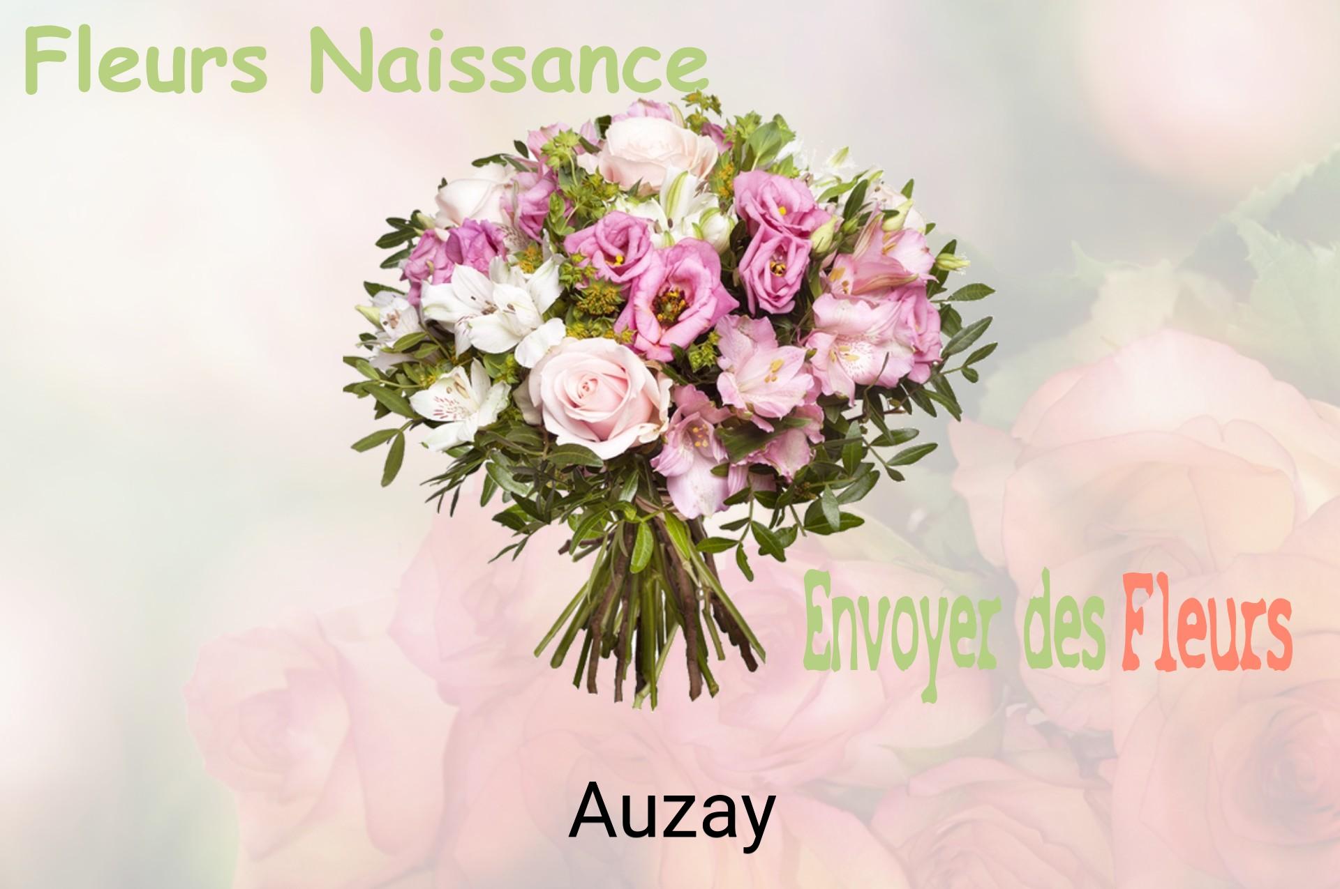 Bouquet de fleurs de naissance livré à Auzay